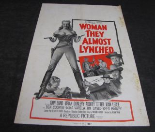    POSTER for WOMAN THEY ALMOST LYNCHED John Lund Brian Donlevy WESTERN