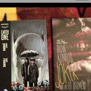   Earth One by Geoff Johns 2012 Joker By Brian Azzrello 2009 Hardcovers