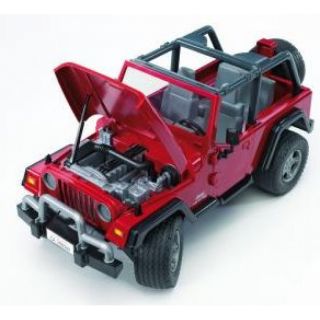 Bruder Jeep Wrangler Unlimited Metal Cars Kids Jeep Red Toy Jeep 