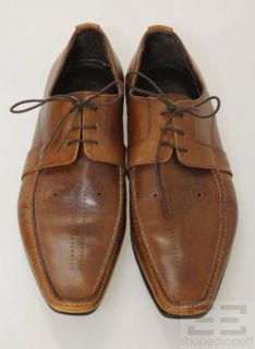 Bruno Magli Brown Leather Lace Up Shoes Mens Size 10