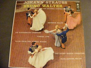 Johann Strauss Bruno Walter Columbia Symphony Orc LP