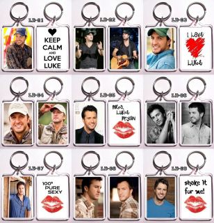 Keychain of The Sexy Country Singer Luke Bryan 9 Designs to Choose 