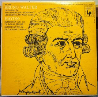 Bruno Walter Haydn Symphony 102 96 LP VG ml 5059 Record 6 Eye Mono 