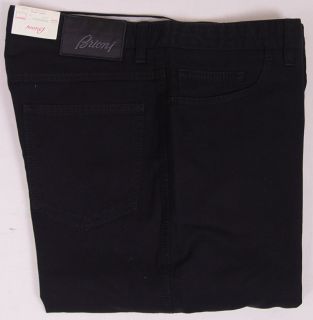 BRIONI Jeans $525 Black Wash Logo 5 Pocket Relaxed Fit Denim 36 37 52E 