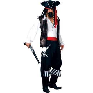 Pirate Captain High Seas Buccaneer Male Man Fancy Dress Costume Outfit 