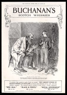  Dickens Oliver Twist & Fagin art Buchanans Scotch whisky print ad
