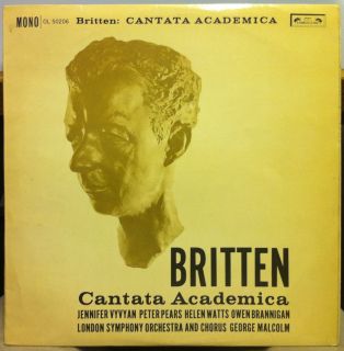 GEORGE MALCOLM britten cantata academica LP Mint  OL.50206 Vinyl 1961 