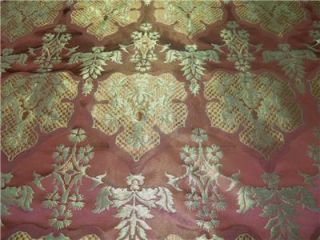   JOFA damask fabric BYZANTINE BROCA Ruby Medallions Large Scale Design