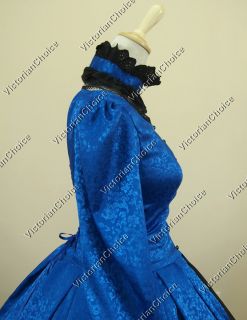 Victorian Gothic Lolita Brocade Dress Ball Gown Reenactment 156 M 