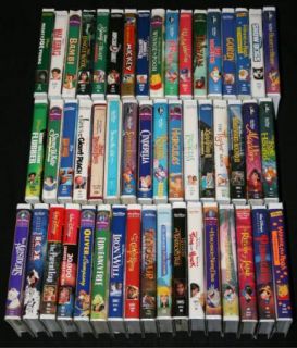 Walt Disney 50 VHS Set Lot Masterpiece Classic