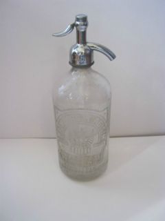 Antique Bromberg and Agisim Glass Seltzer Water Bottle Newark N J 