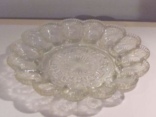 Brockway Glass American Concord Pattern Deviled Egg Serving Dish