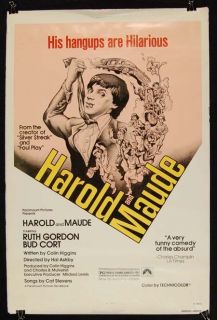 Harold and Maude Ruth Gordon Bud Cort Movie Poster