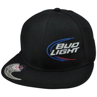   Budweiser Light Up Illuminating Logo Flex Fit Flat Bill Hat Cap