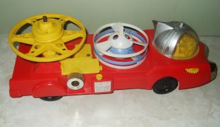 RARE 1950s Ideal Red Space Satellite Launcher Plastic Car Toy Tamoms 
