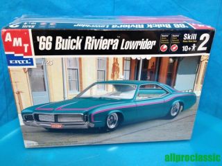 66 Buick Riviera Lowrider, 1/25 Scale AMT Model Kit NEW SEALED FREE 