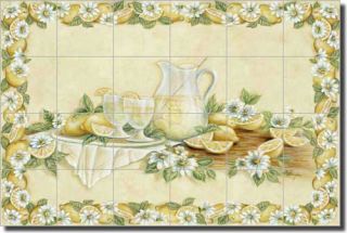 Broughton Lemons Kitchen Art Ceramic Tile Mural Backsplash 25 5 x 17 