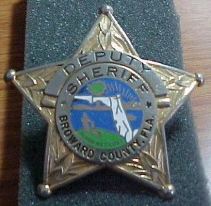 obsolete broward county fla deputy sheriff badge