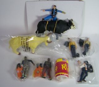 Rodeo Champions Deluxe Bull Riding Playset Schylling Cowboy Clowns 