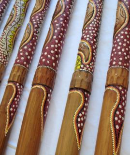ships free aboriginal digeridoo snake handcarved dots from israel time