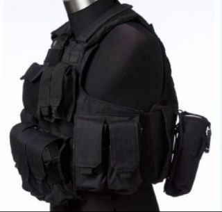 Tactical Steel Plated Bullet Proof Vest Black Level III