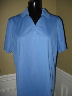 NWT Cutter & Buck Ladies Dry Tec Golf Polo Tennis Shirt Blue Size XL