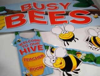   BEES Bulletin Board Classroom Organization Decoration Teacher Supplies