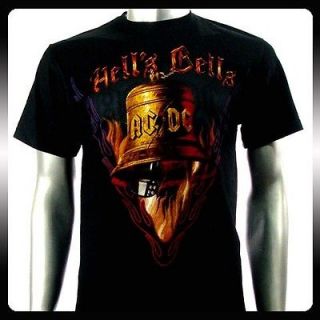 AC/DC Angus Young Hard Rock Music Punk Men T shirt Sz M Biker