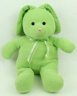 Sugar Loaf Plush Green Knit Sock Bunny Rabbit Stuffed