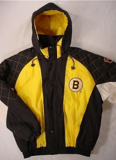 Boston Bruins VINTAGE Insulated Heavy NHL Jacket Adult Large STARTER 