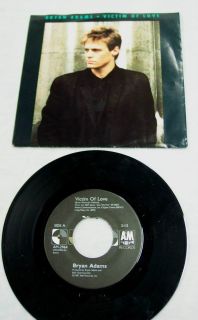 Bryan Adams Victim of Love Into The Fire 45 RPM Vinyl EP Record Single 