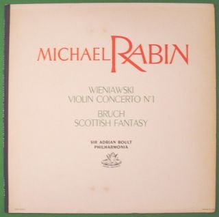Michael Rabin Wieniawski Concertos Bruch Fantasy Angel