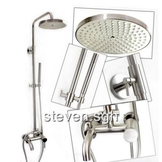 Brushed Nickel Bathroom Rain Shower Faucet Set YL 21
