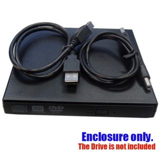 USB 2 0 Slim Enclosure Case for Laptop DVD CD RW Burner