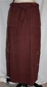 bryn walker corduroy cargo skirt medium burgundy