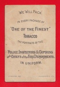1888 Buchner   N288 POLICE INSPECTORS & CAPTAINS   CAPT. EDWARD SLEVIN 
