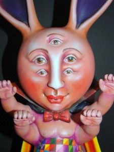Sergio Bustamante Ceramic Illusionist Rabbit Magician Hypnotist 22 50 