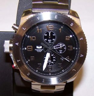 Vestal Watch Restrictor Silver Black Chronograph RES001