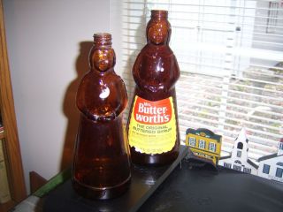 2 Vintage Mrs Butterworth Bottles