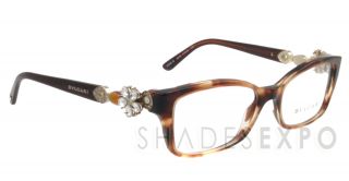 New Bvlgari Eyeglasses BV 4058B Havana 5218 BV4058 51mm