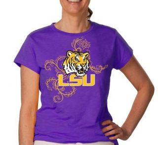 LSU Tigers Louisiana State Womens Short Sleeve T Shirt