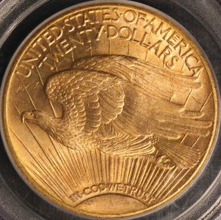 Nice bright $20 Gold St. Gaudens from the San Francisco Mint graded MS 