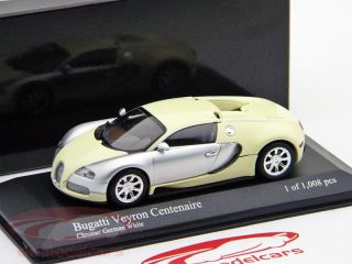 Bugatti Veyron Centenaire 2009 chrome / beige 143 Minichamps