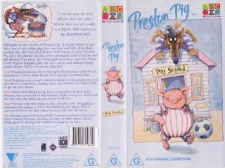 ABC Preston Pig Pig School Video VHS PAL A RARE Find