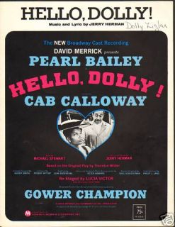 Hello Dolly 1967 Pearl Bailey Cab Calloway Theatre