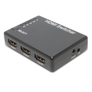 Fosmon Mini HDMI Intelligent Switch 5 1 w IR Remote Control No AC 