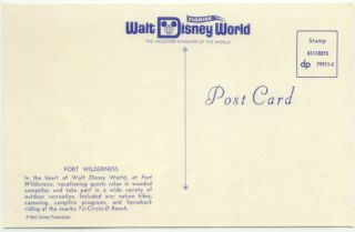 Walt Disney World Fort Wilderness Postcard