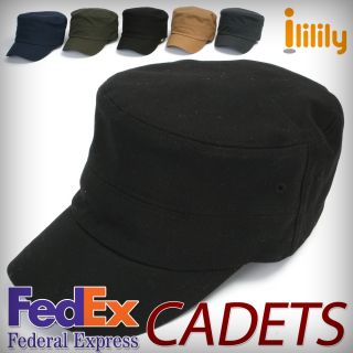  Black Cadet Caps Ball Cap Hat Unisex Military Visor Hats FedEx