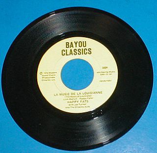 Scarce Bayou Classic 45 Cajun Creole HAPPY FATS Music Louisianne 1976 