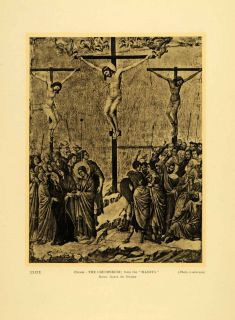1931 Collotype Duccio Di Buoninsegna Crucifixion Maesta Christianity 